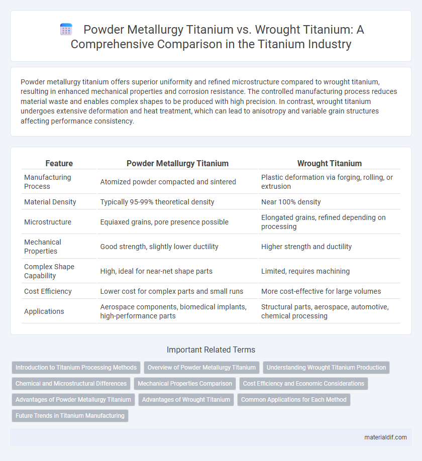 Powder Metallurgy Titanium vs. Wrought Titanium: A Comprehensive Comparison in the Titanium Industry