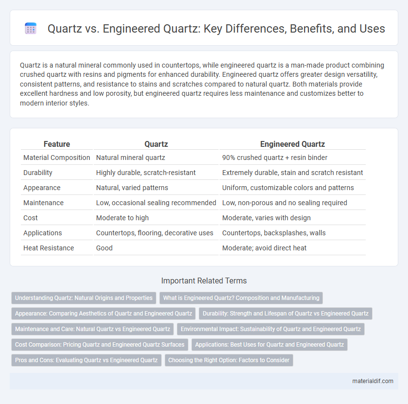 Quartz vs. Engineered Quartz: Key Differences, Benefits, and Uses