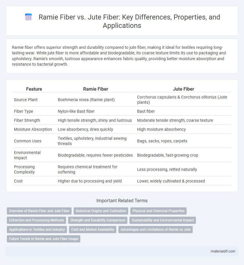 Ramie Fiber vs. Jute Fiber: Key Differences, Properties, and Applications