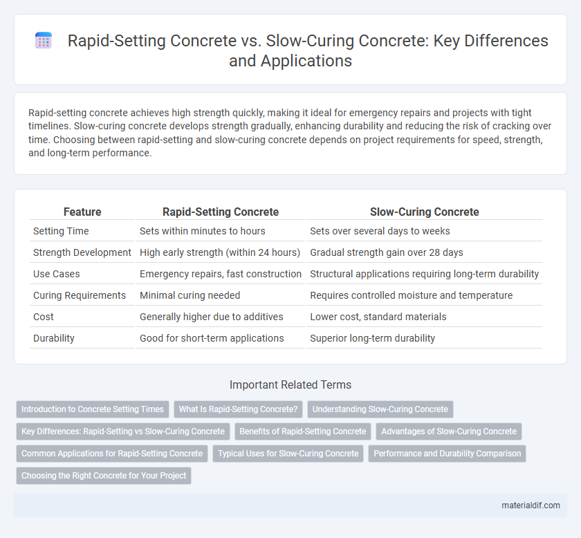 Rapid-Setting Concrete vs. Slow-Curing Concrete: Key Differences and Applications