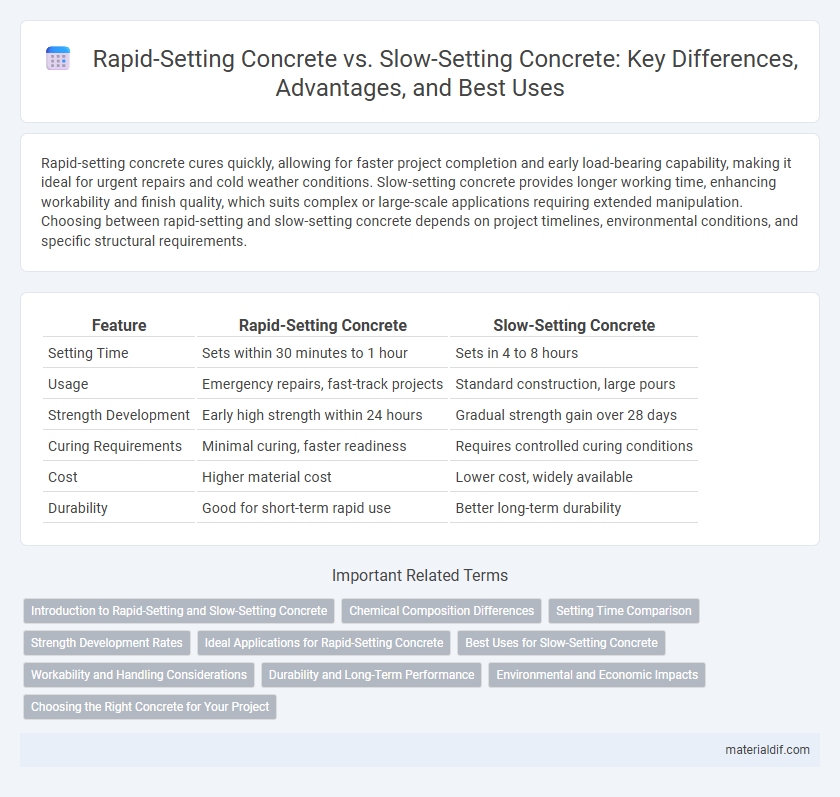 Rapid-Setting Concrete vs. Slow-Setting Concrete: Key Differences, Advantages, and Best Uses