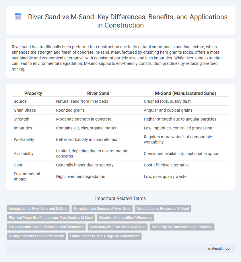 River Sand vs M-Sand: Key Differences, Benefits, and Applications in Construction