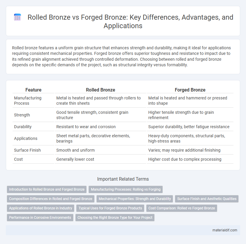 Rolled Bronze vs Forged Bronze: Key Differences, Advantages, and Applications