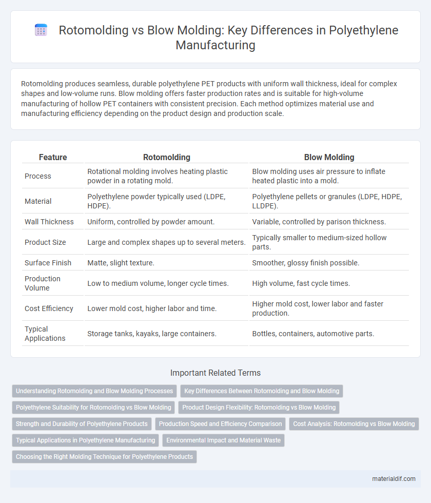 Rotomolding vs Blow Molding: Key Differences in Polyethylene Manufacturing