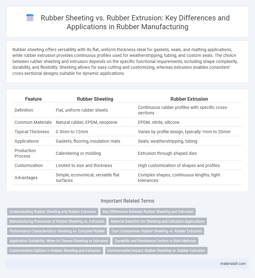 Rubber Sheeting vs. Rubber Extrusion: Key Differences and Applications in Rubber Manufacturing