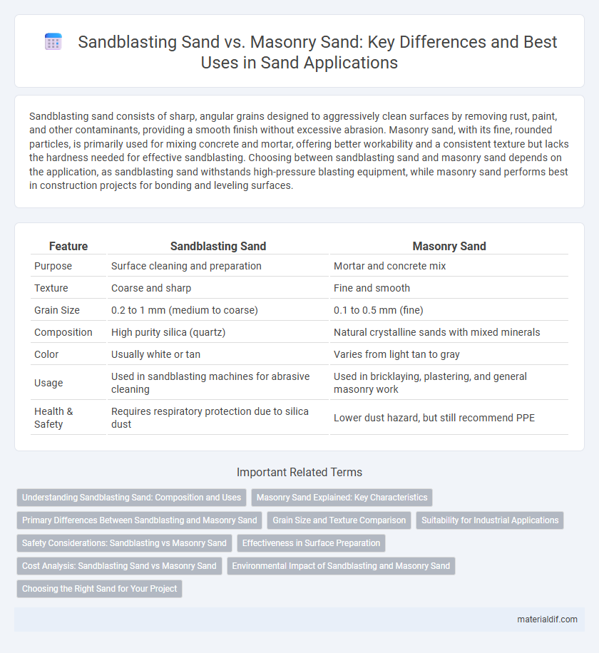 Sandblasting Sand vs. Masonry Sand: Key Differences and Best Uses in Sand Applications
