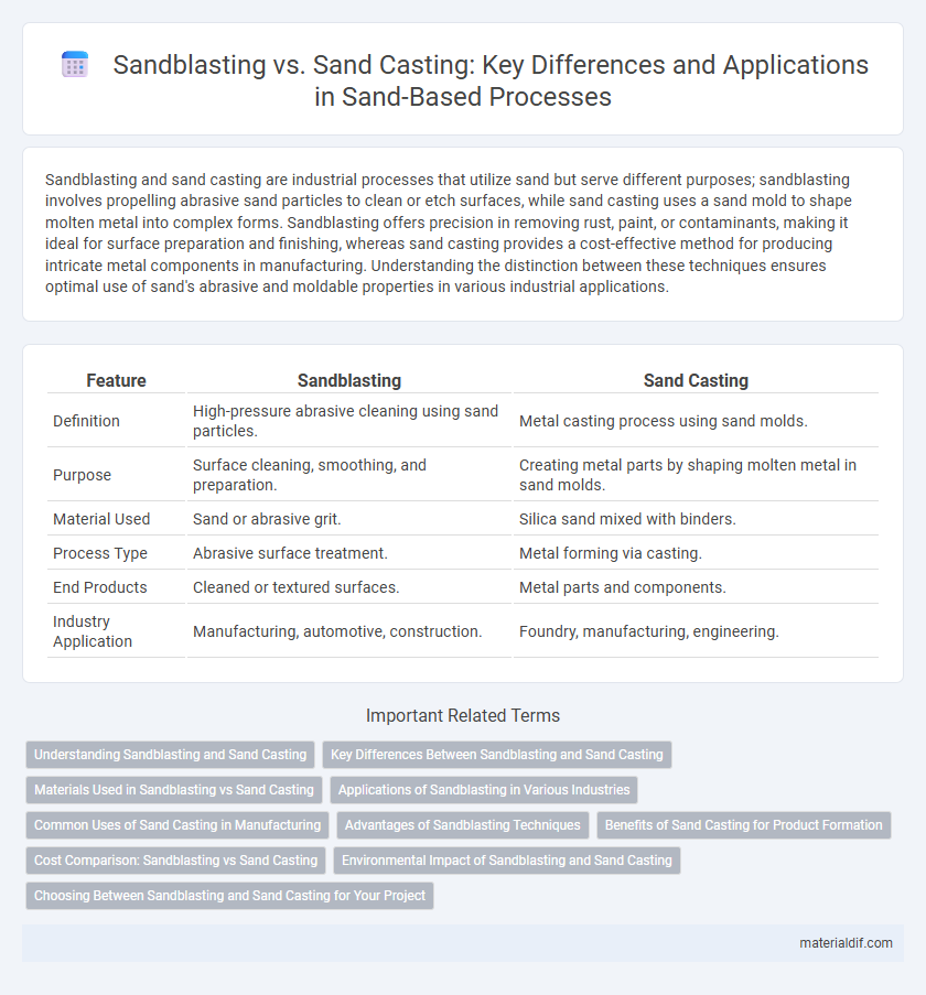 Sandblasting vs. Sand Casting: Key Differences and Applications in Sand-Based Processes