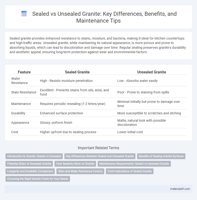 Sealed vs Unsealed Granite: Key Differences, Benefits, and Maintenance Tips