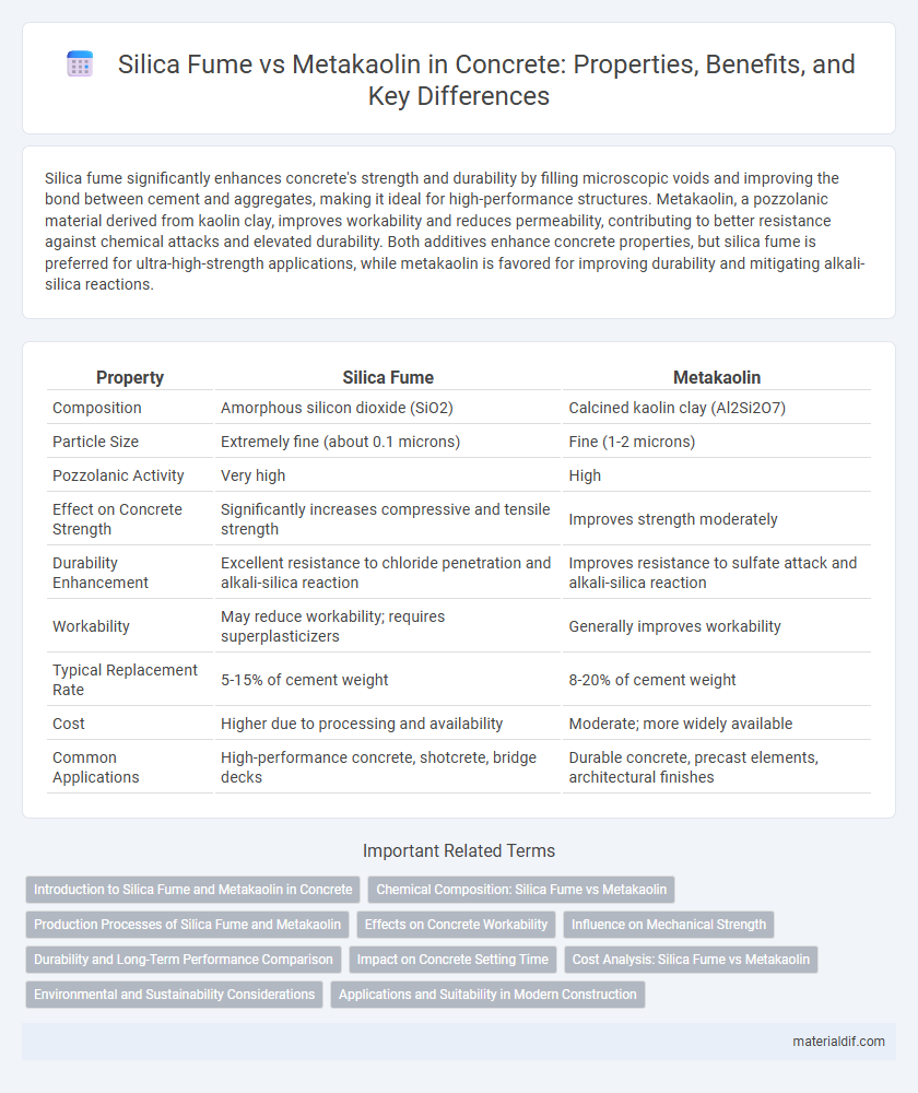Silica Fume vs Metakaolin in Concrete: Properties, Benefits, and Key Differences