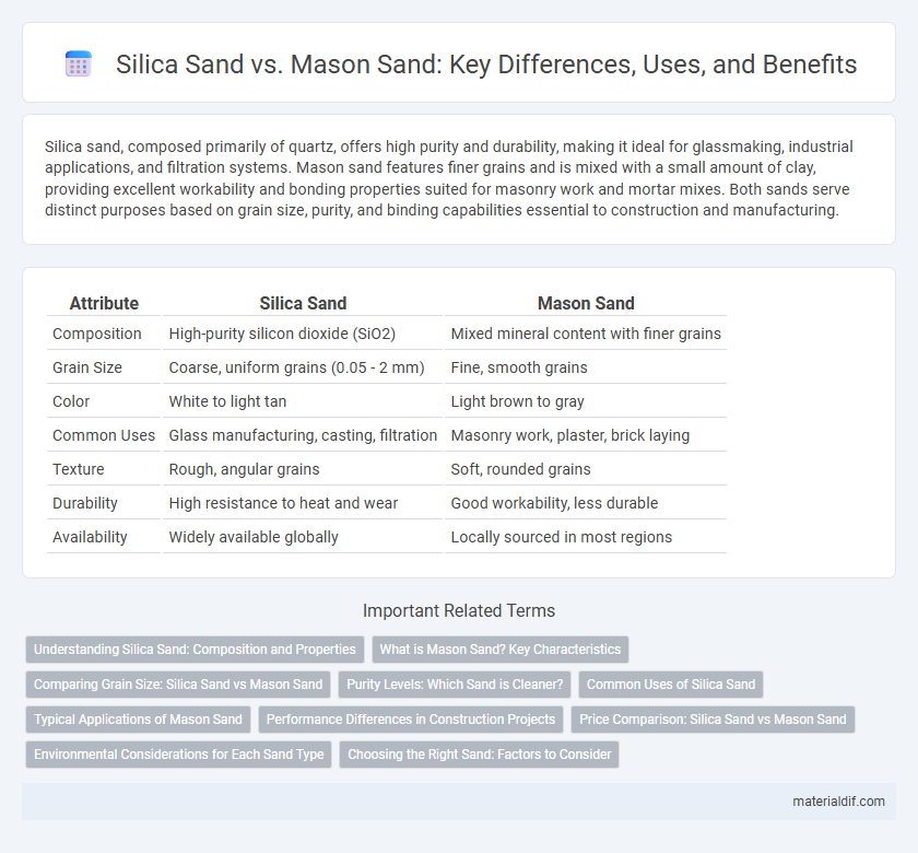 Silica Sand vs. Mason Sand: Key Differences, Uses, and Benefits