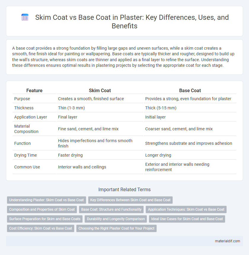Skim Coat vs Base Coat in Plaster: Key Differences, Uses, and Benefits