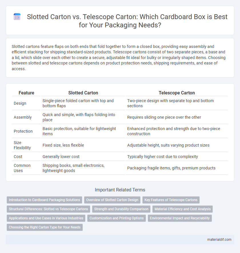 Slotted Carton vs. Telescope Carton: Which Cardboard Box is Best for Your Packaging Needs?