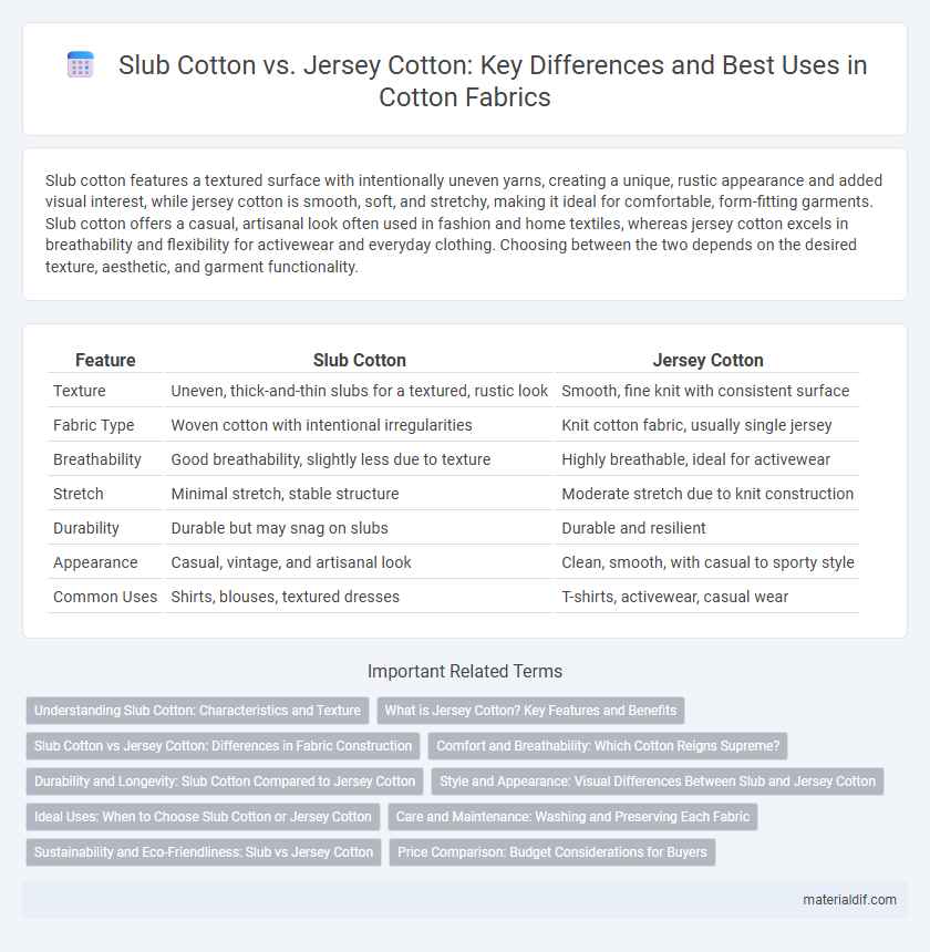 Slub Cotton vs. Jersey Cotton: Key Differences and Best Uses in Cotton Fabrics