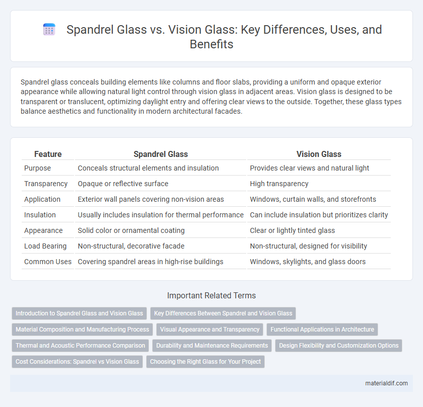 Spandrel Glass vs. Vision Glass: Key Differences, Uses, and Benefits