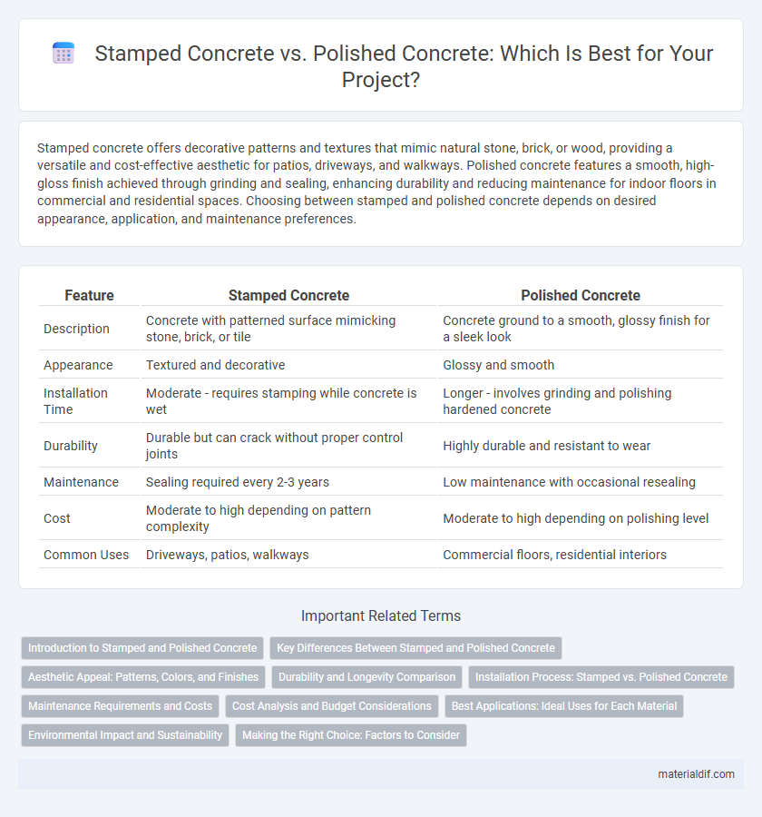 Stamped Concrete vs. Polished Concrete: Which Is Best for Your Project?