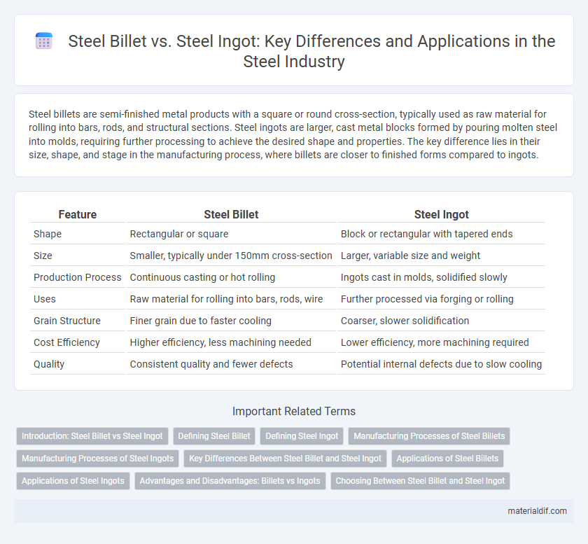 Steel Billet vs. Steel Ingot: Key Differences and Applications in the Steel Industry