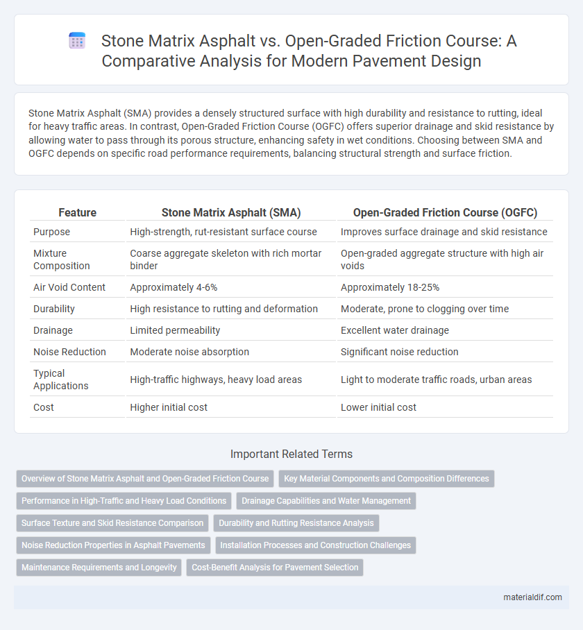 Stone Matrix Asphalt vs. Open-Graded Friction Course: A Comparative Analysis for Modern Pavement Design