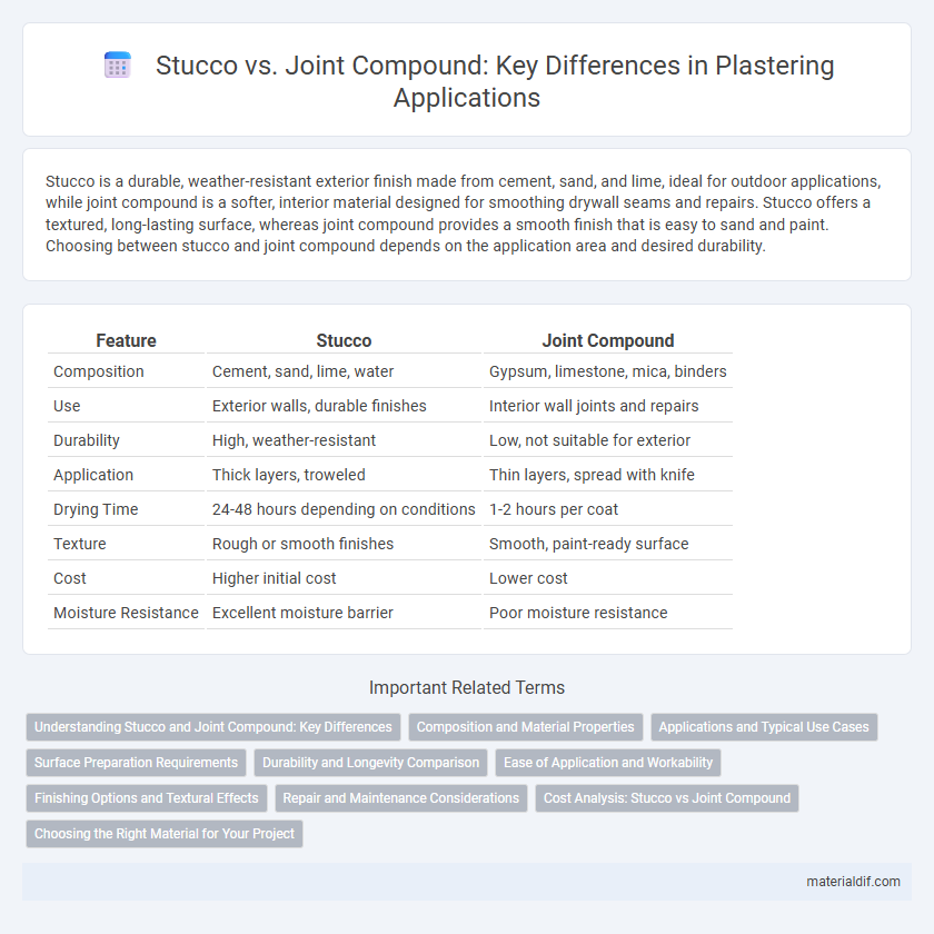 Stucco vs. Joint Compound: Key Differences in Plastering Applications