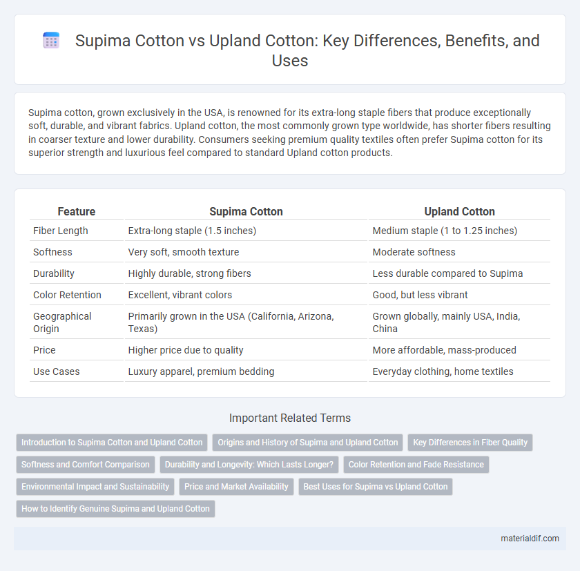 Supima Cotton vs Upland Cotton: Key Differences, Benefits, and Uses