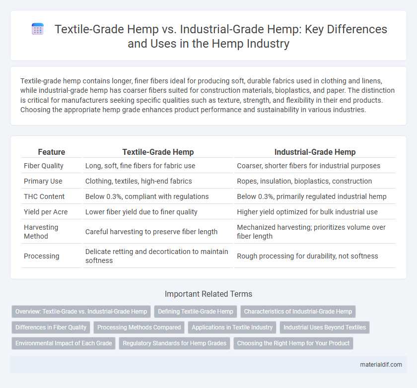 Textile-Grade Hemp vs. Industrial-Grade Hemp: Key Differences and Uses in the Hemp Industry