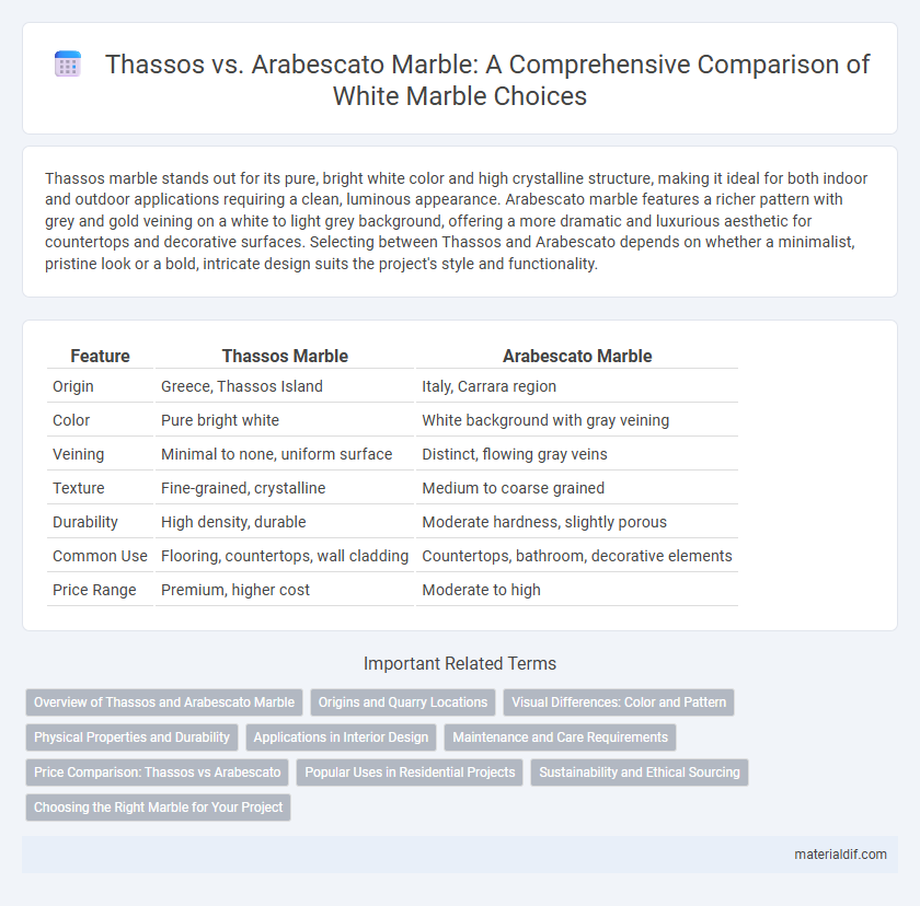 Thassos vs. Arabescato Marble: A Comprehensive Comparison of White Marble Choices