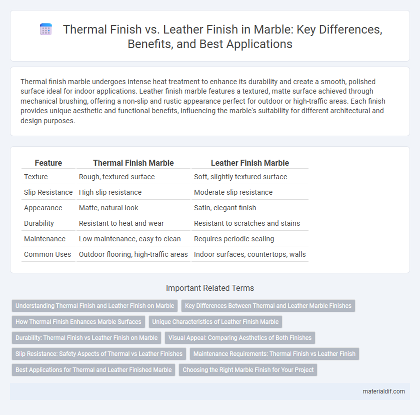 Thermal Finish vs. Leather Finish in Marble: Key Differences, Benefits, and Best Applications