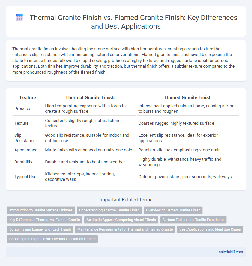 Thermal Granite Finish vs. Flamed Granite Finish: Key Differences and Best Applications