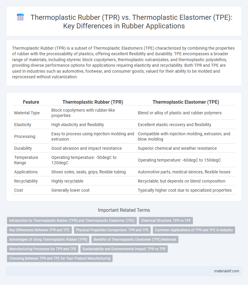 Thermoplastic Rubber (TPR) vs. Thermoplastic Elastomer (TPE): Key Differences in Rubber Applications