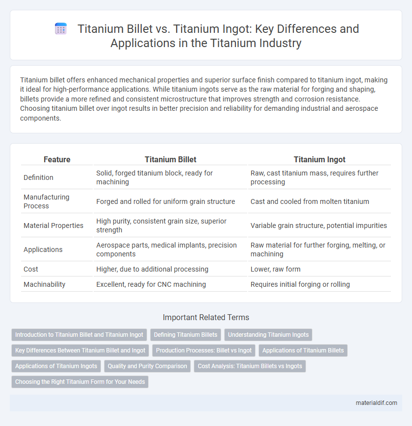 Titanium Billet vs. Titanium Ingot: Key Differences and Applications in the Titanium Industry
