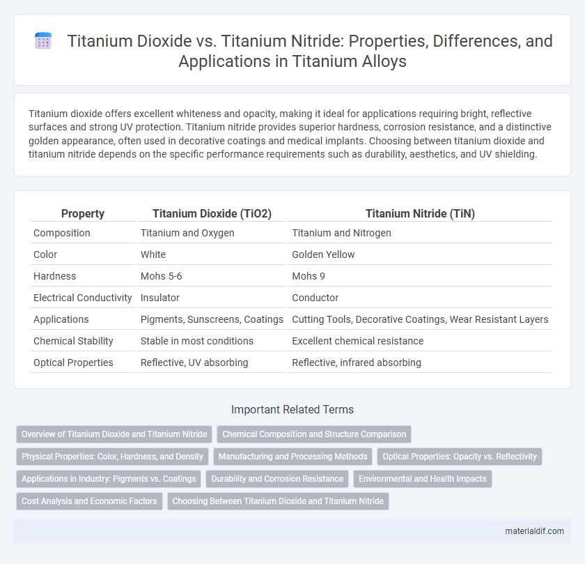 Titanium Dioxide vs. Titanium Nitride: Properties, Differences, and Applications in Titanium Alloys