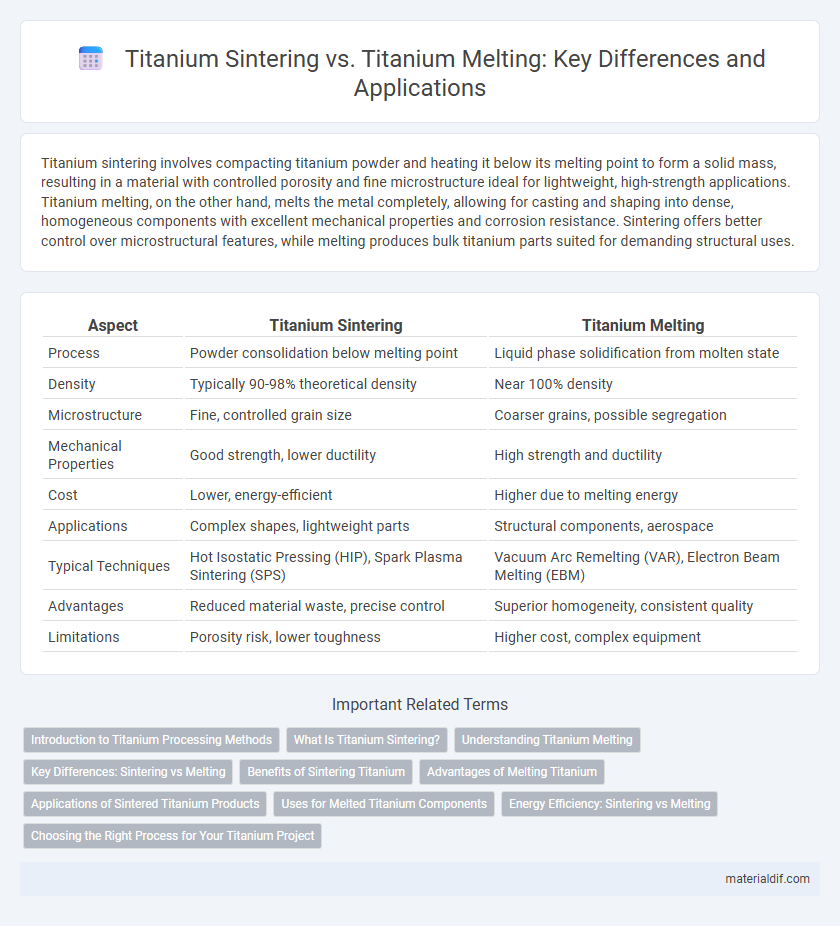 Titanium Sintering vs. Titanium Melting: Key Differences and Applications