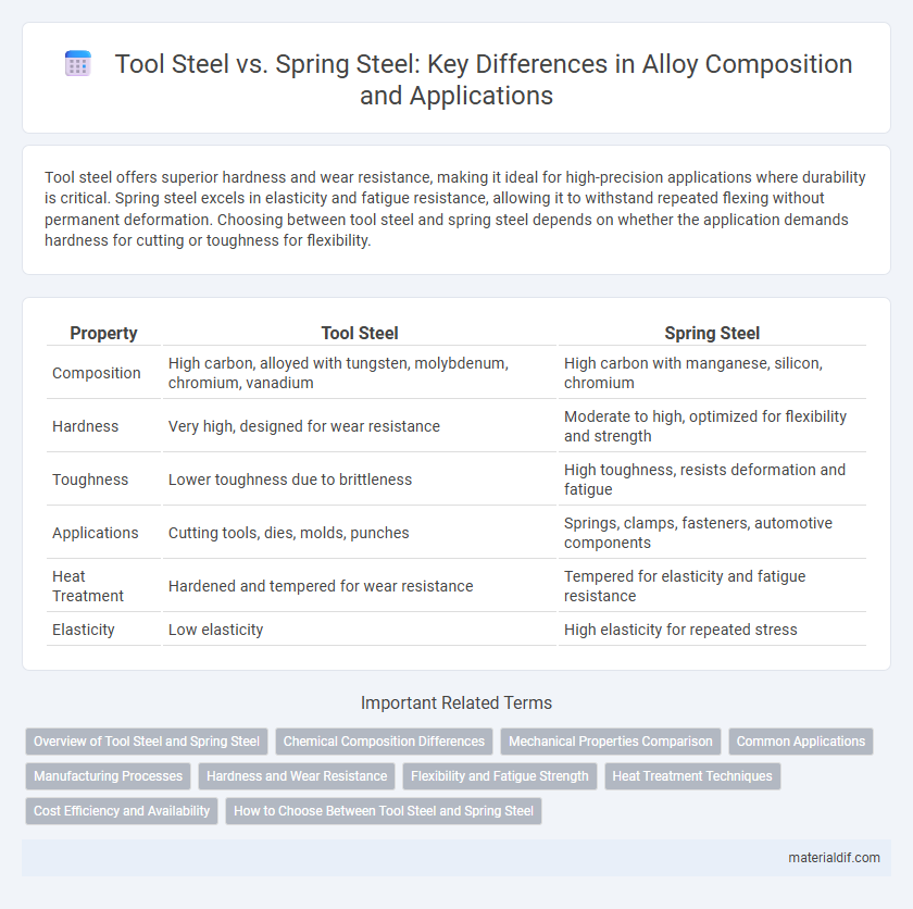 Tool Steel vs. Spring Steel: Key Differences in Alloy Composition and Applications