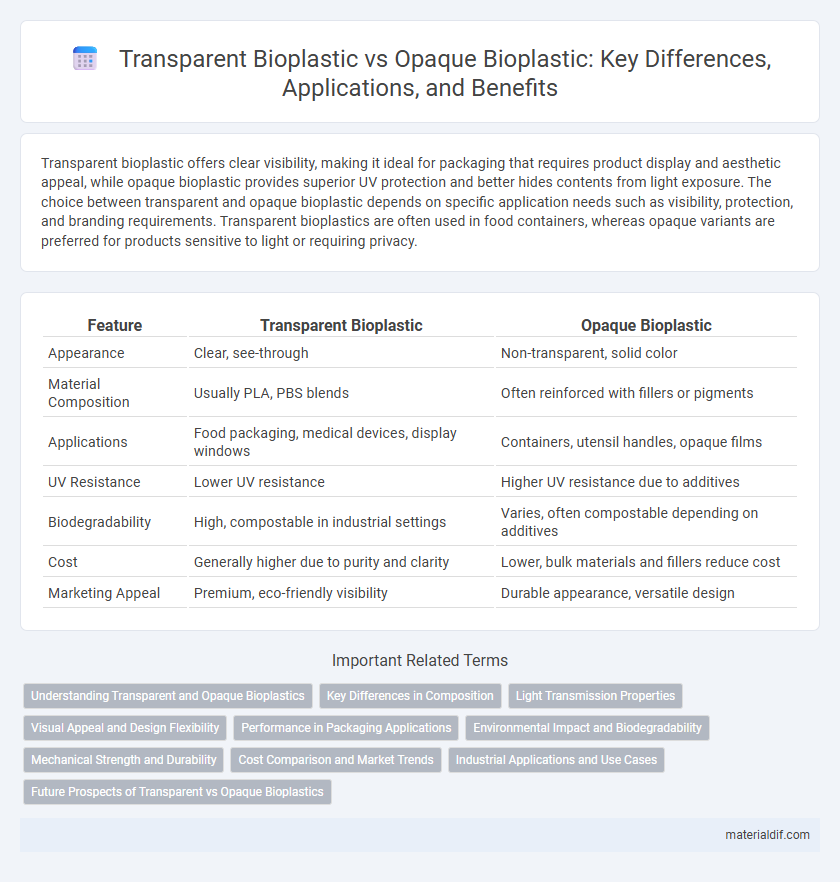 Transparent Bioplastic vs Opaque Bioplastic: Key Differences, Applications, and Benefits