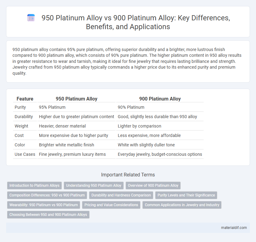 950 Platinum Alloy vs 900 Platinum Alloy: Key Differences, Benefits, and Applications