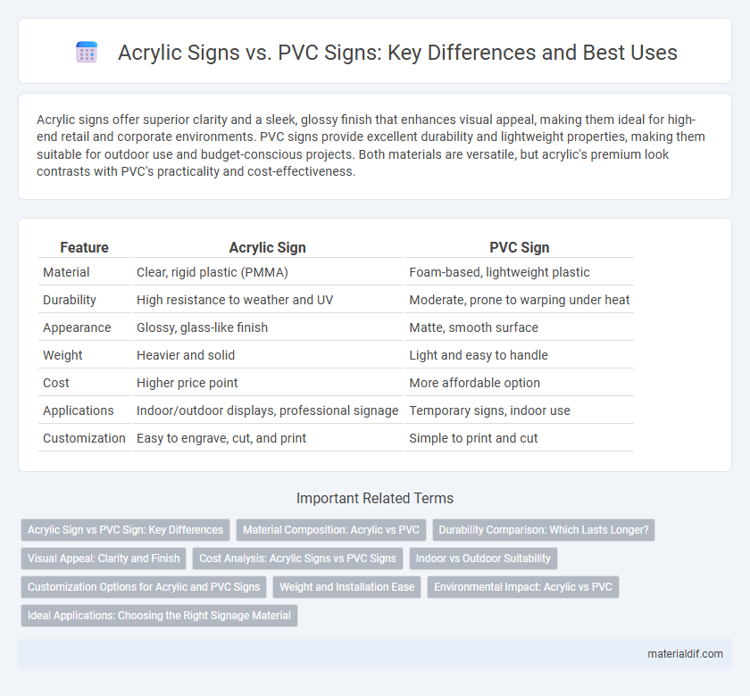 Acrylic Signs vs. PVC Signs: Key Differences and Best Uses