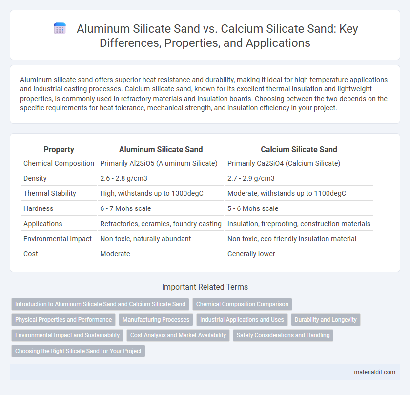 Aluminum Silicate Sand vs. Calcium Silicate Sand: Key Differences, Properties, and Applications