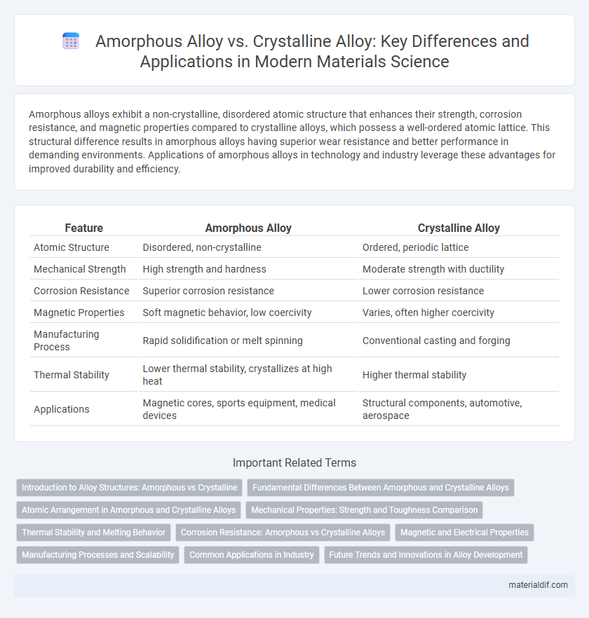 Amorphous Alloy vs. Crystalline Alloy: Key Differences and Applications in Modern Materials Science