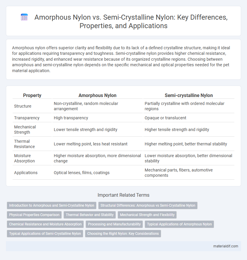 Amorphous Nylon vs. Semi-Crystalline Nylon: Key Differences, Properties, and Applications