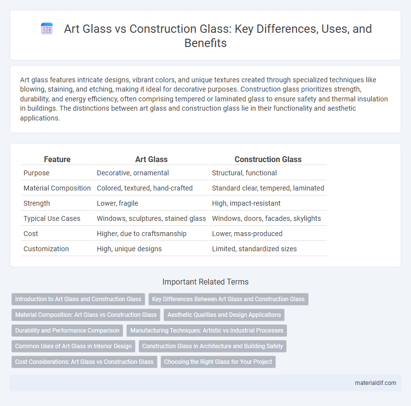 Art Glass vs Construction Glass: Key Differences, Uses, and Benefits