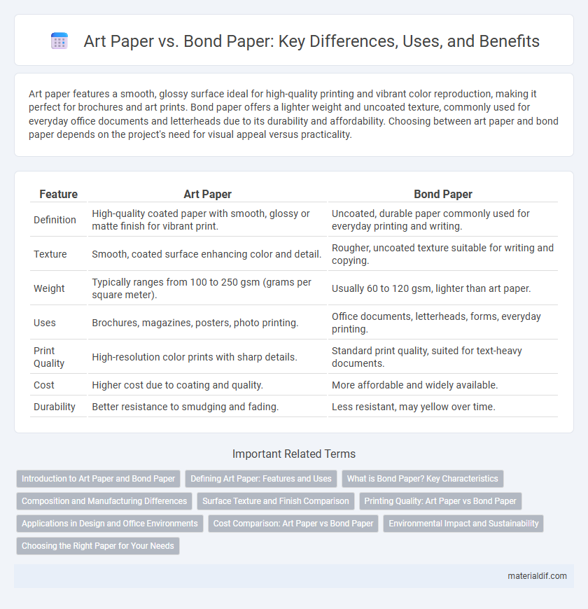 Art Paper vs. Bond Paper: Key Differences, Uses, and Benefits