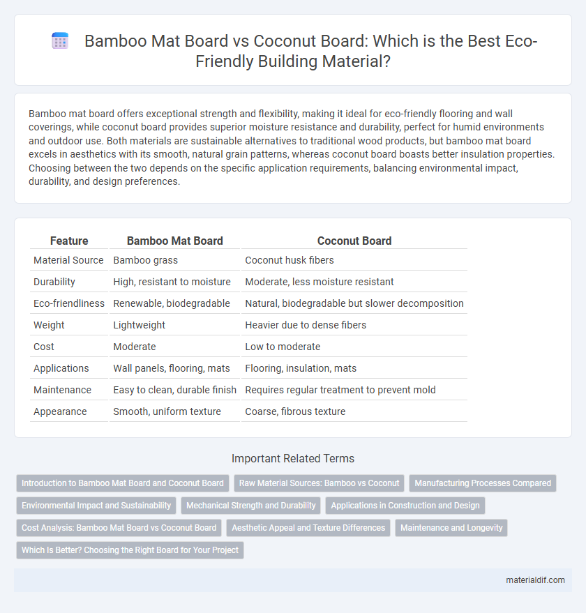 Bamboo Mat Board vs Coconut Board: Which is the Best Eco-Friendly Building Material?