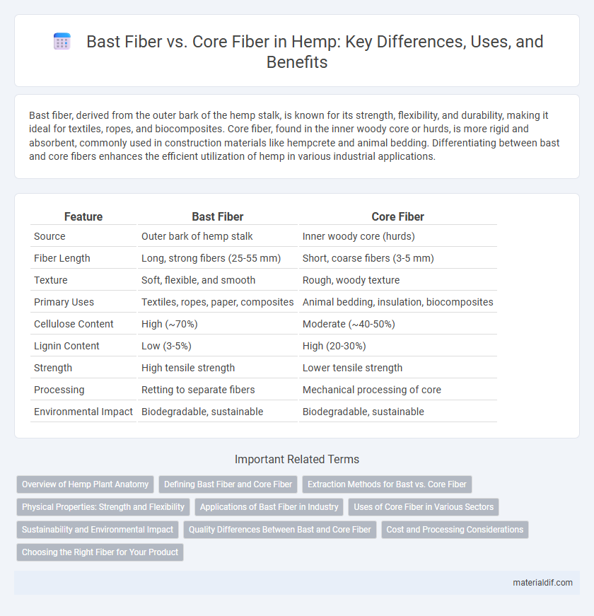Bast Fiber vs. Core Fiber in Hemp: Key Differences, Uses, and Benefits