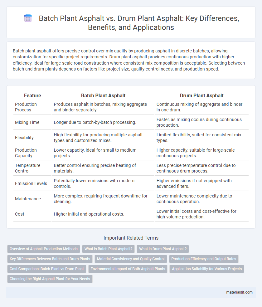 Batch Plant Asphalt vs. Drum Plant Asphalt: Key Differences, Benefits, and Applications