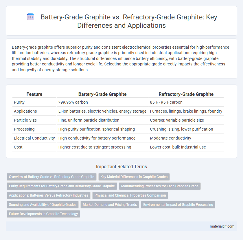 Battery-Grade Graphite vs. Refractory-Grade Graphite: Key Differences and Applications