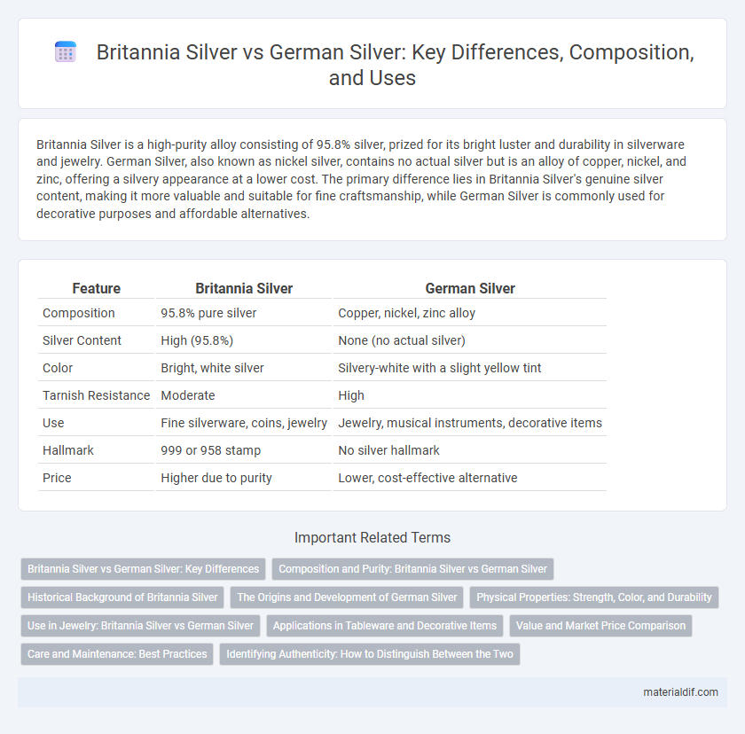 Britannia Silver vs German Silver: Key Differences, Composition, and Uses