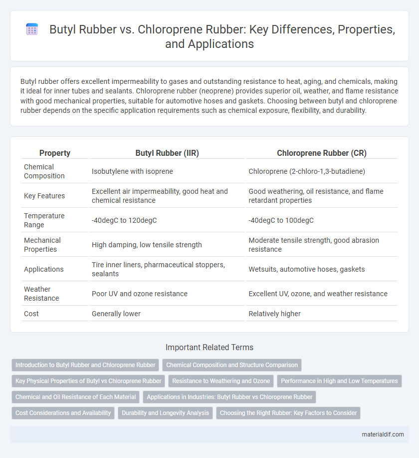 Butyl Rubber vs. Chloroprene Rubber: Key Differences, Properties, and Applications