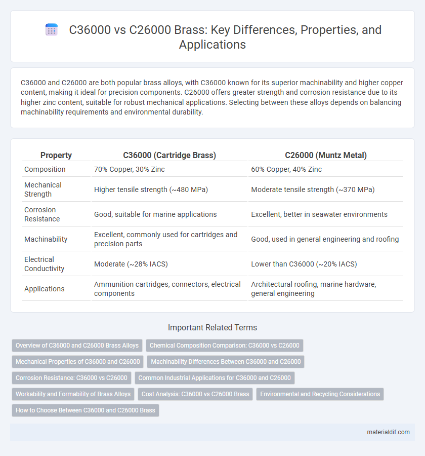 C36000 vs C26000 Brass: Key Differences, Properties, and Applications