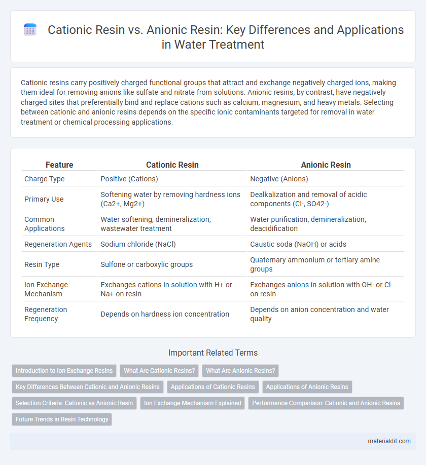 Cationic Resin vs. Anionic Resin: Key Differences and Applications in Water Treatment