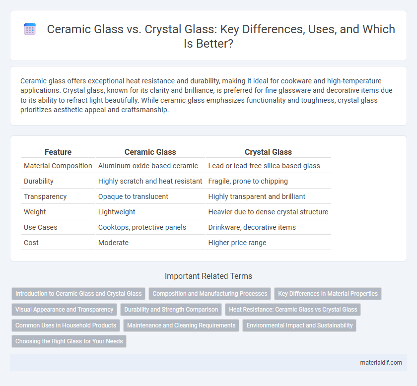 Ceramic Glass vs. Crystal Glass: Key Differences, Uses, and Which Is Better?