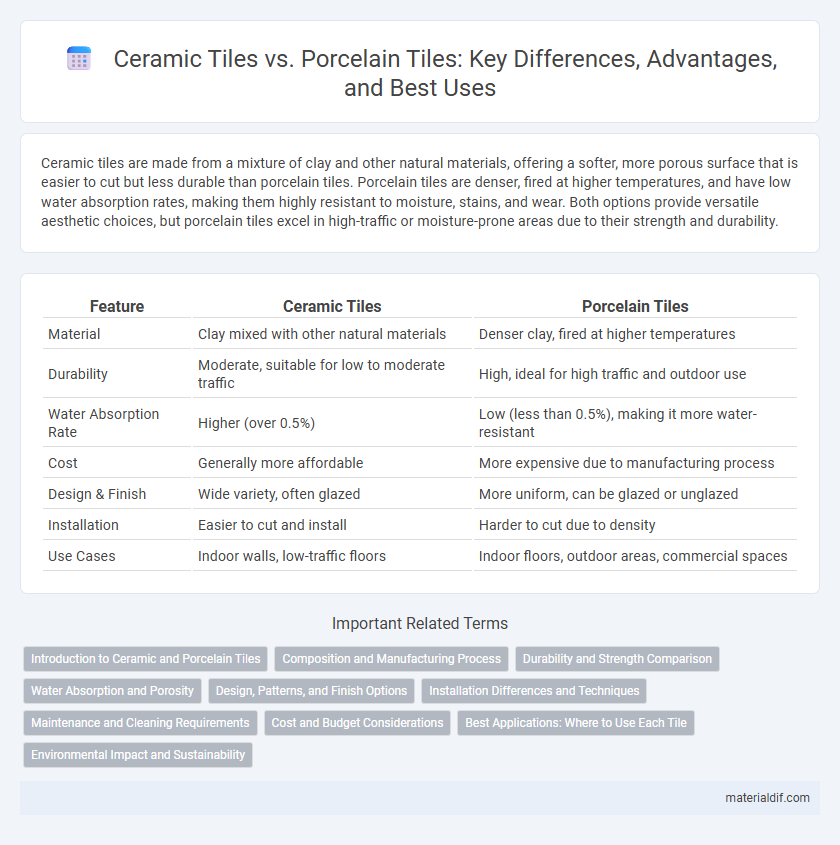Ceramic Tiles vs. Porcelain Tiles: Key Differences, Advantages, and Best Uses